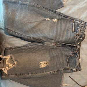 Distressed Blue Jeans